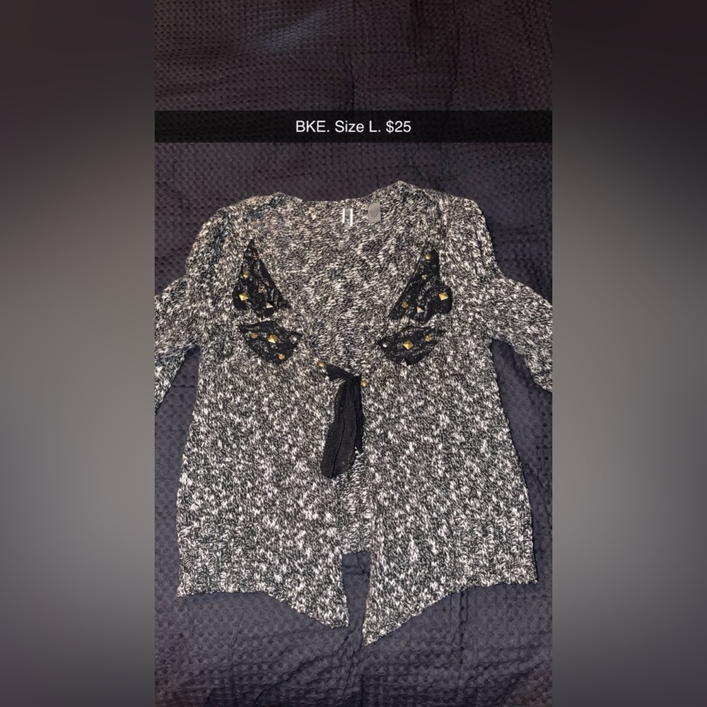 BKE Black and Gray Women's Top